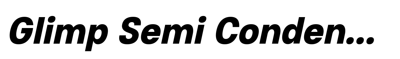 Glimp Semi Condensed Extra Bold Italic